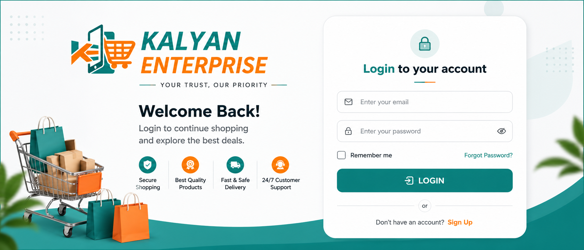 Login to your account