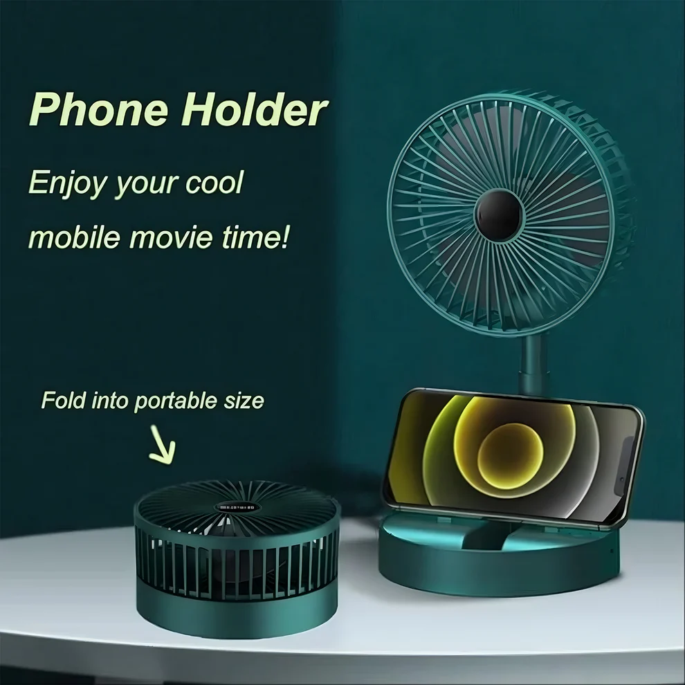 Portable Desktop Fan – Adjustable, Silent, Foldable - Image 2