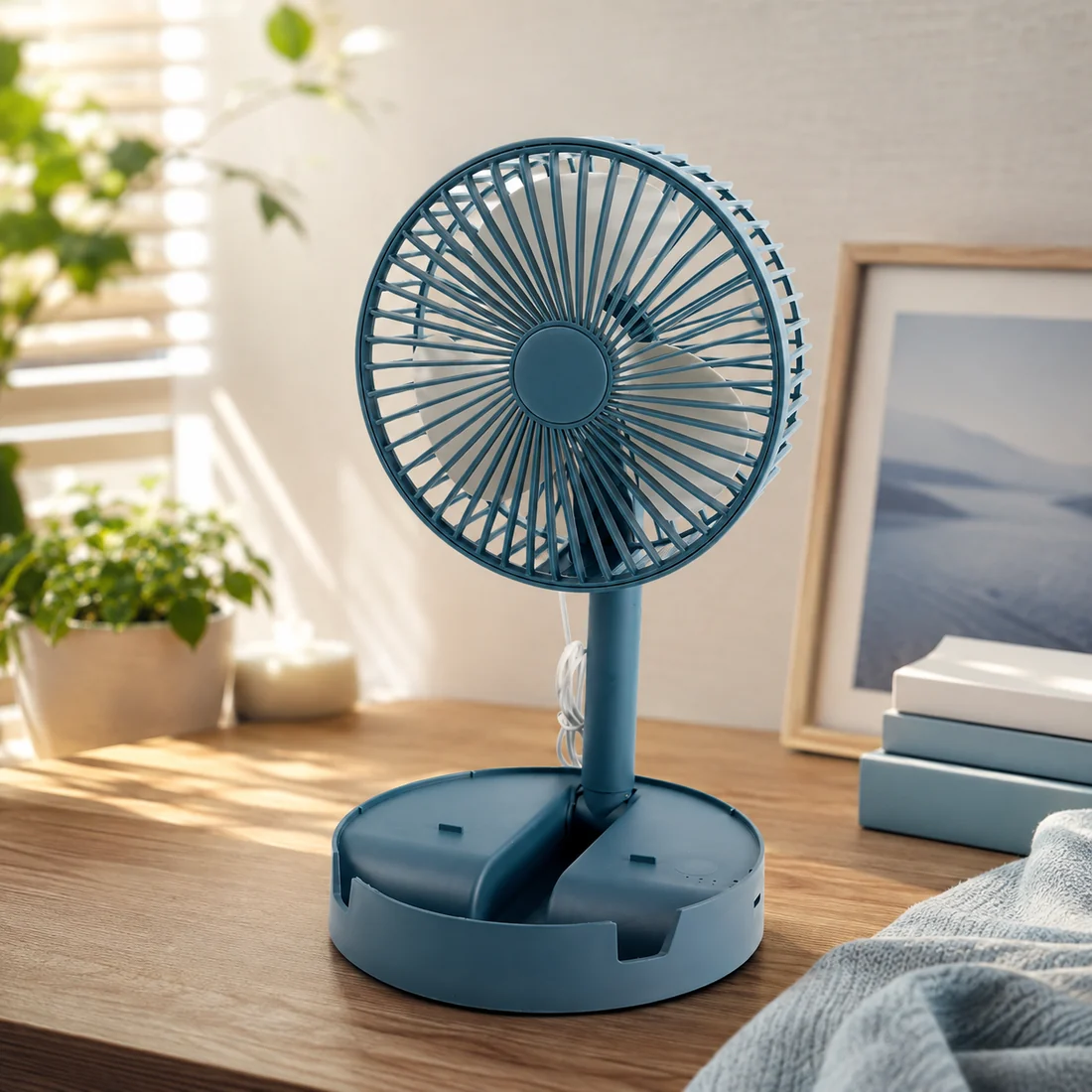 Portable Desktop Fan – Adjustable, Silent, Foldable - Image 4